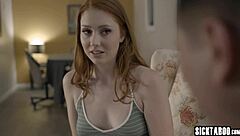 Hardcore video of a redhead teen getting seduced by her uncle's monster cock